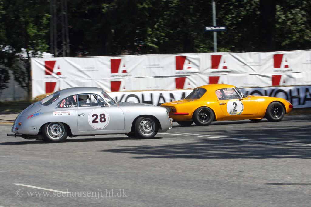 Lotus Elan 1594cc 1965<br>Otto Reedtz-Thott<br>Porsche 356 Carrera 2 1966cc 1963<br>Thorkild Stamp