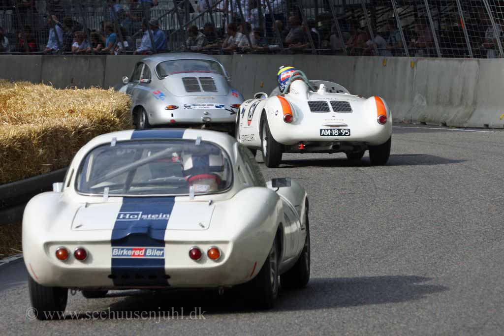 Porsche 356 Carrera 2 1966cc 1963<br>Porsche 550 Spyder RS 1500cc 1955<br>Ginetta G4 997cc 1964