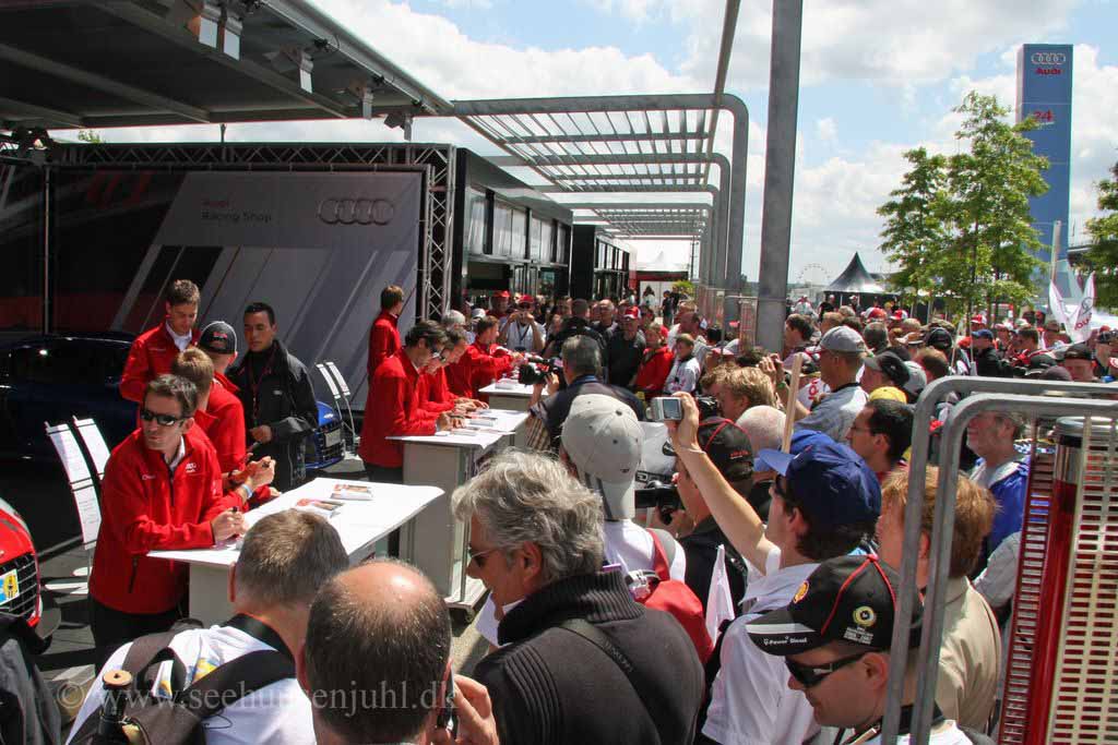 All AUDI drivers signing autographs