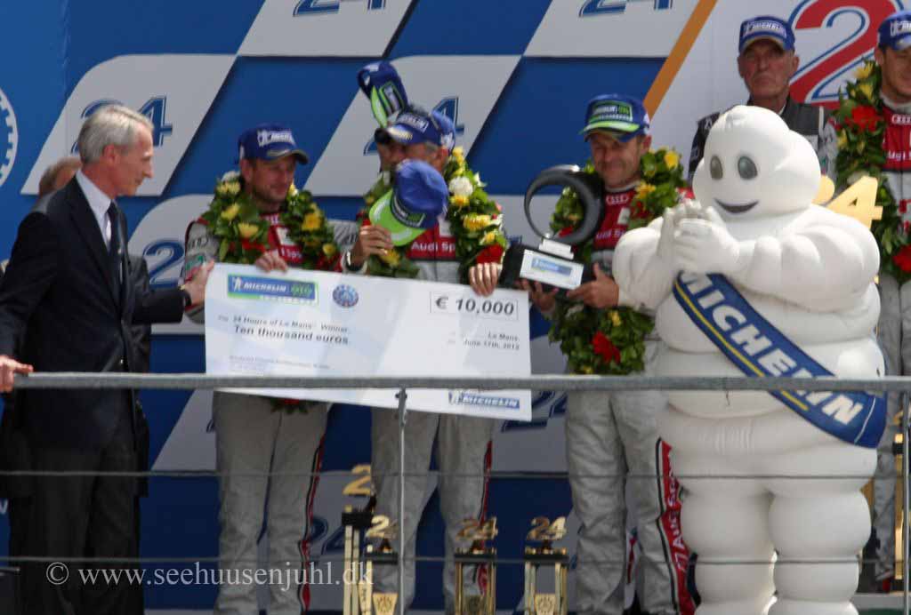 Winner of the Michelin Green X Challenge, Allan McNish, Rinaldo Capello, Tom Kristensen