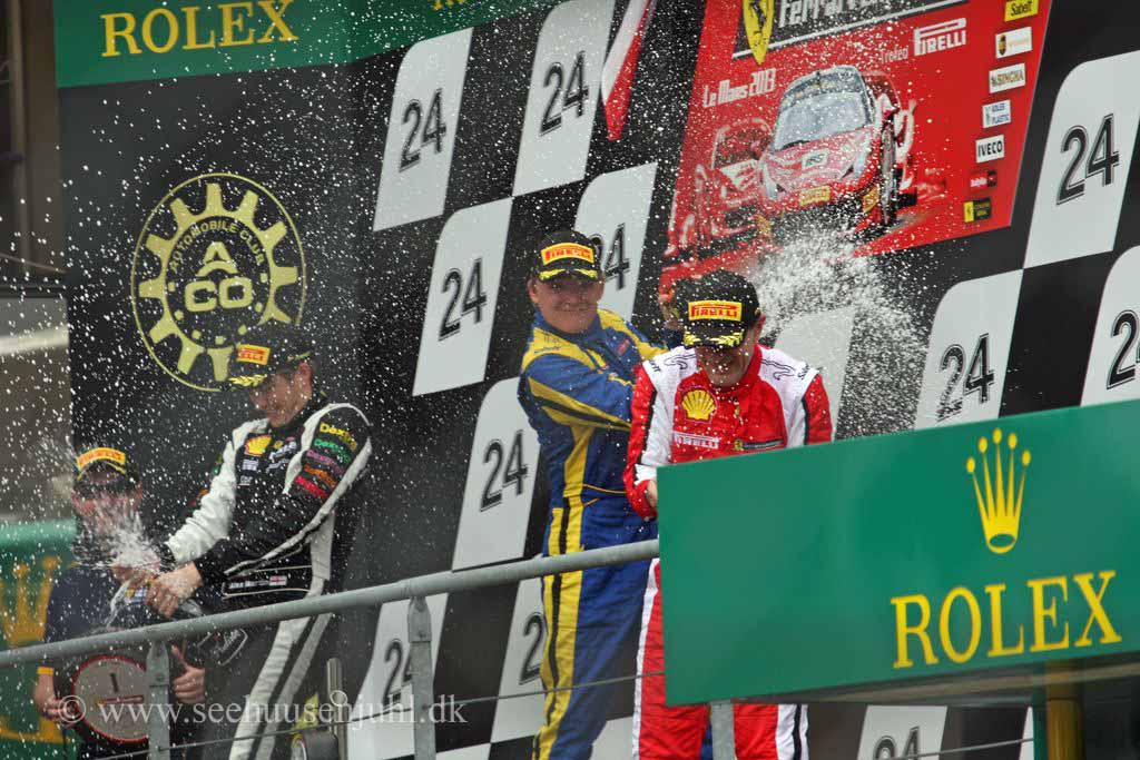 Ferrari Challenge Trofeo Pirelli. 2 Alexander Martin, 1 Sergey Chukanov, 3 Benedetto Marti
